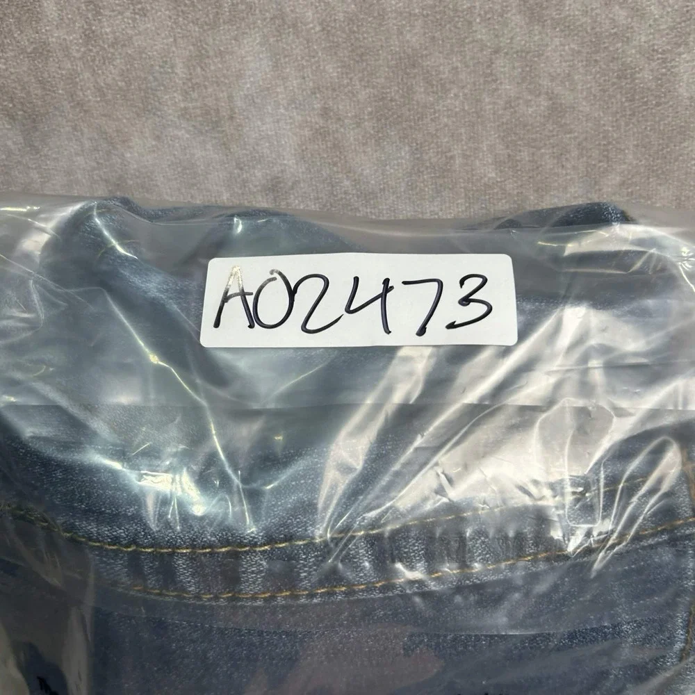 True Religion Jeans Mens 34x26 Blue Denim Straight Medium Wash Flaps USA Made